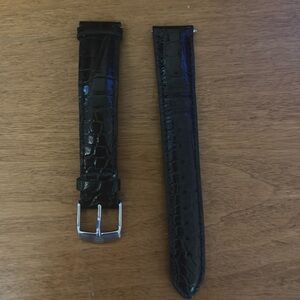 Michele watch band, black corc embossed size 16 mm